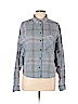 Free People 100% Cotton Blue Long Sleeve Button-Down Shirt Size L - photo 1