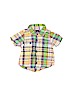 Baby Gap 100% Cotton Green Short Sleeve Button-Down Shirt Size 0-3 mo - photo 1