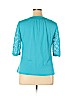 Cha Cha Vente Blue 3/4 Sleeve Top Size XL - photo 2