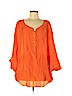 BCBGMAXAZRIA 100% Rayon Orange 3/4 Sleeve Blouse One size - photo 1