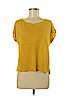 Point Sur 100% Linen Yellow Short Sleeve Top Size M - photo 1