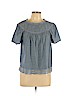 Gap 100% Cotton Blue Short Sleeve Blouse Size L (petite) - photo 1