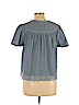 Gap 100% Cotton Blue Short Sleeve Blouse Size L (petite) - photo 2