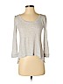 Enza Costa 100% Viscose Gray 3/4 Sleeve Top Size S - photo 1