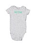 Carter's 100% Cotton Gray Short Sleeve Onesie 12-18 MO / 18 MO - photo 1
