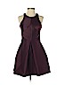Halston Heritage Burgundy Cocktail Dress Size 4 - photo 1