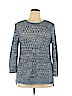Croft & Barrow Plus 100% Cotton Blue Pullover Sweater Size XL - photo 1