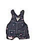 Old Navy 100% Cotton Print Blue Overall Shorts 0-3 MO / 3 MO - photo 2