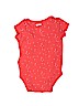 Baby Gap 100% Cotton Print Red Short Sleeve Onesie Size 0-3 mo - photo 2