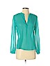 Banana Republic Factory Store 100% Polyester Green Long Sleeve Blouse Size XS (petite) - photo 1