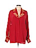 Diane von Furstenberg 100% Silk Red Long Sleeve Silk Top Size L - photo 1