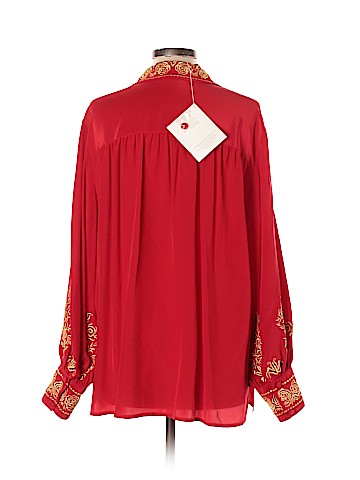 Diane von Furstenberg Long Sleeve Silk Top (view 2)