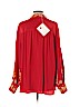 Diane von Furstenberg 100% Silk Red Long Sleeve Silk Top Size L - photo 2