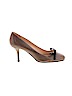 Prada 100% Leather Tan Heels Size EU 40 1/2 - photo 1