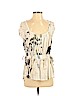Deletta 100% Lyocell Ivory Sleeveless Top Size S - photo 1