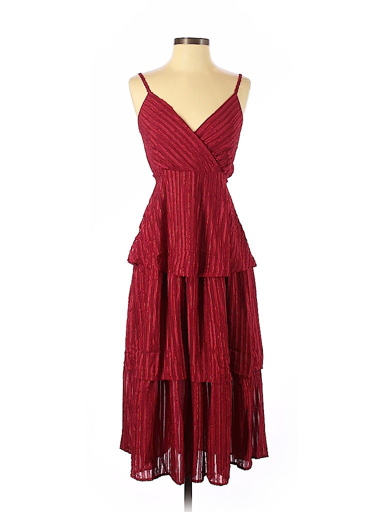 Lulu's 100% Polyester Burgundy Casual Dress Size XS - photo 1