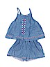 Lucky Brand 100% Cotton Solid Blue Romper Size 5T - photo 1