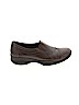 Clarks 100% Leather Brown Flats Size 8 - photo 1