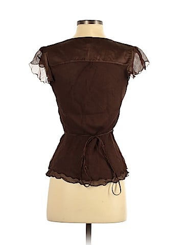 Diane von Furstenberg Short Sleeve Silk Top (view 2)