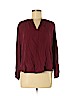 Ann Taylor LOFT 100% Rayon Red Long Sleeve Blouse Size M (petite) - photo 1