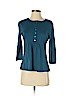 L.L.Bean 100% Cotton Teal 3/4 Sleeve Henley Size XS (petite) - photo 1