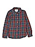 Assorted Brands 100% Cotton Plaid Blue Long Sleeve Button-Down Shirt Size 11 - 12 - photo 1