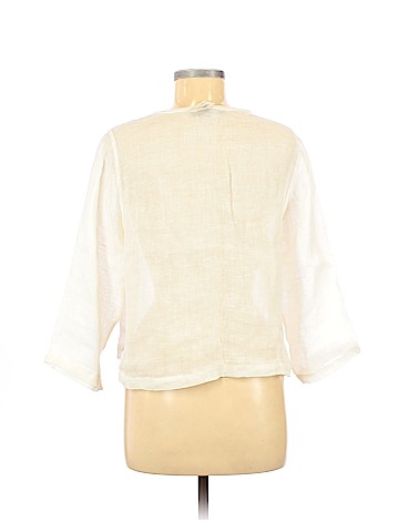 Flax 3/4 Sleeve Button-Down Shirt (view 2)