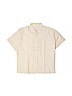 Assorted Brands 100% Cotton Solid Ivory Short Sleeve Button-Down Shirt Size 5 - photo 1