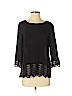 Ella Moss 100% Rayon Black 3/4 Sleeve Blouse Size S - photo 1