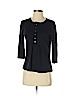 L.L.Bean 100% Cotton Black 3/4 Sleeve Henley Size XS (petite) - photo 1
