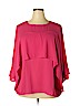 ELOQUII 100% Polyester Pink 3/4 Sleeve Blouse Size 20 - photo 1