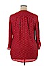 Faded Glory 100% Polyester Red 3/4 Sleeve Blouse Size XXL - photo 2