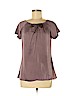 Ann Taylor 100% Polyester Purple Short Sleeve Blouse Size 8 - photo 1
