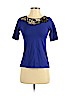 Ann Taylor Blue Short Sleeve Top Size XXS (petite) - photo 1