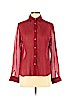 Armani Collezioni Burgundy Long Sleeve Blouse Size 6 - photo 1