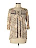 Lucky Brand Tan 3/4 Sleeve Top Size M - photo 1