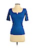 Ann Taylor 100% Cotton Blue Short Sleeve Henley Size XXS (petite) - photo 1
