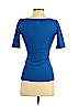 Ann Taylor 100% Cotton Blue Short Sleeve Henley Size XXS (petite) - photo 2