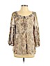 Joie 100% Silk Brown 3/4 Sleeve Silk Top Size S - photo 1