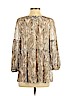 Joie 100% Silk Brown 3/4 Sleeve Silk Top Size S - photo 2