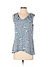 Ann Taylor LOFT Outlet 100% Polyester Blue Sleeveless Blouse Size S - photo 1