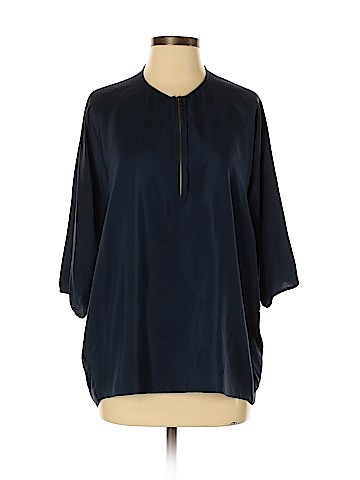 Vince. 3/4 Sleeve Silk Top (view 1)