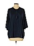 Vince. 100% Silk Blue 3/4 Sleeve Silk Top Size XS - photo 1