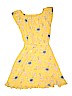 Justice 100% Rayon Floral Yellow Dress Size 12 - photo 1