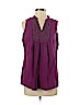 St. John's Bay 100% Cotton Purple Sleeveless Blouse Size M (petite) - photo 1