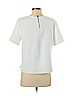 Ann Taylor LOFT 100% Cotton White Short Sleeve Top Size M (petite) - photo 2