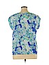 The Limited 100% Polyester Blue Short Sleeve Blouse Size XL (petite) - photo 2