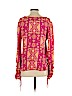 Tory Burch 100% Silk Pink Long Sleeve Silk Top Size 4 - photo 2