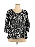 Jones New York Black 3/4 Sleeve Blouse Size 2X - photo 1