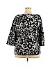 Jones New York Black 3/4 Sleeve Blouse Size 2X - photo 2